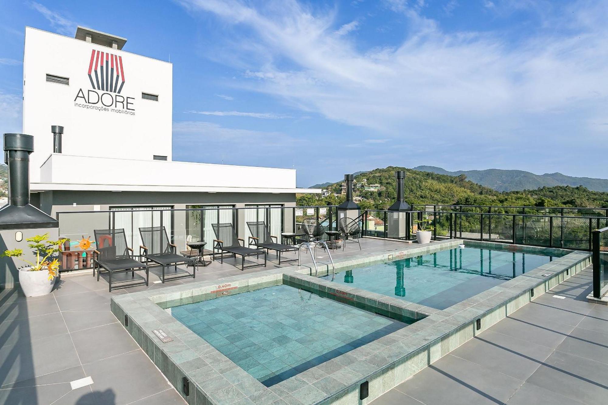 Wi-Fi 1000Mb | Piscina No Rooftop #Cha07 Apartment Florianópolis Екстериор снимка